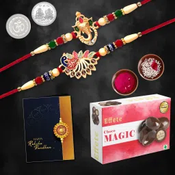 Rakhi gift for brother with Choco Magic(32-GM) | Rakhi set |Y22K2_251+252_CM32 Assorted Gift Box-image-18