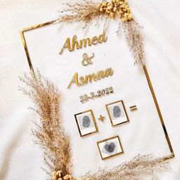Couple Thumb Impression Gift Wedding Shape Thumb Print,| Personalized Text 8 inch Wedding Thumb Print-picture-10