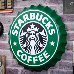 eazywagon Green Metal Starbucks Coffee Wall Decor-picture-38