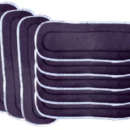 Wet free insert for diaper|Nappy Liners/ Charcoal Pad for Pocket Diapers| Polar Fleece 6 layered Pad for Cloth Diaper/ Nappies for Newborns/ Babies/ Toddlers (Grey, Pack Of 8)-image-15
