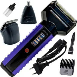 KMY F Chargeable 3in1 Waterproof Beard Mustache Nose & Ear Trimmmer Shaver Clipper Fully Waterproof Grooming Kit 120 min Runtime 3 Length Settings-image-64