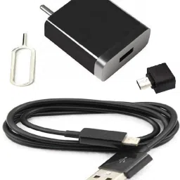Wall Charger Accessory Combo for Compatible Mi Xiaomi Redmi Note 6 pro, Redmi Y3, Redmi 6 pro, Redmi Note 5, Redmi 6, Redmi Y2,Y1,Y, Redmi Note 4, Redmi 6A, Redmi 5, Redmi 7 Original Adapter Like Wall Charger, Mobile Power Adapter, Fast Charger, Android Smartphone Charger, Battery Charger, High Speed Travel Charger With 1 Meter Micro USB Cable Charging Cable Data Cable (Black)-17
