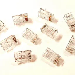 ERHIndia (Pack of 10) RJ45 Cat6 Pass Through Connectors Modular Plug Lan Adapter-14