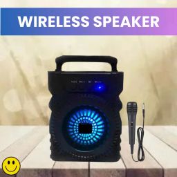 Clairbell 301(PORTABLE WIRELESS BLUETOOTH SPEAKER) Crystal Clear SoundWith Karaoke MicR106 5 W Bluetooth Laptop/Desktop Speaker-image-92