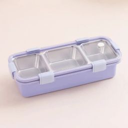 Lavender SnapLock Compact MealBox 3-in-1 with Leak-Proof Lid Stainless Steel 3 Containers Lunch Box-39