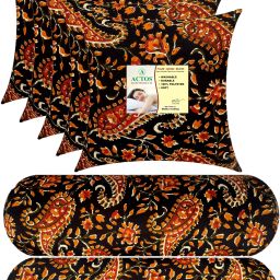 Microfibre Floral Bolster Pack of 7-image-87