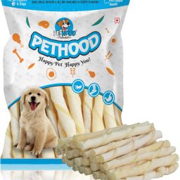 Rawhide Natural Milky Twisted White Sticks (900 gm) Milk Dog Chew-16