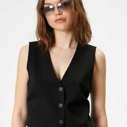 maykr Solid Women Waistcoat-picture-37