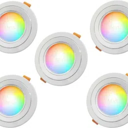 9W 3 colour Led Down Light Red, Blue, Pink pack of 5 Recessed Ceiling Lamp-image-20