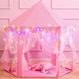 Kids Prince , Princess Castle With Led Star Lights,Play Tents For Kids Hexagon-image-74