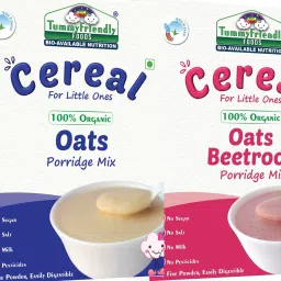 USDA Certified 100% Organic Oats and Organic Oats, Beetroot Porridge Mixes , Organic Baby Food for 6 Months Old , Rich in Beta-Glucan, Protein & Fibre , 200g Each, 2 Packs Cereal-19