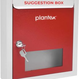 All in 1 Multipurpose Letter Box/Suggestion Box/Complaint Box/Donation Box with Lock Table Top or Wall Mount (Red & Ivory) Suggestion Box-1