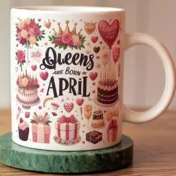 Queens Are Born In April2 Happy Birthday mug Sip,Celebrate,Repeat Ceramic Coffee Mug-image-85