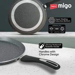 impex Granite Nonstick Large Tawa 30 cm with Spatula, 3 Layer Super Granite Coating Tawa 30 cm diameter image 5