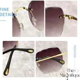 kalveera Gradient, Riding Glasses, UV Protection, Gradient Rectangular, Retro Square, Cat-eye Sunglasses (Free Size) image 5