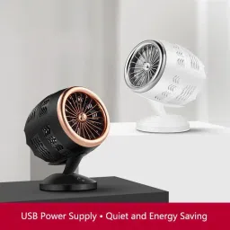 Sampri Folding Rechargeable Fan Powerful LED Light And Multifunction Foldable Angle Multifunction Foldable Angle With USB Charging And AC Charging Port USB Fan image 4