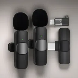 37v_K8 Wireless Mic Set: Type-C & iPhone Compatible Livestream & Video Recording Microphone-image-47