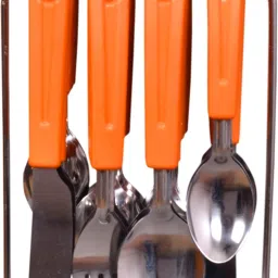 Stylish Brown Cutlery Set with Storage Box / Spoon Set / Spoon Stand / 24 Pieces Stainless Steel Cutlery Set Steel Cutlery Set-image-70