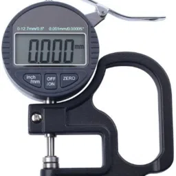 Digital Thickness Gauge Electronic Thickness Micrometer 0-12.7mm / 0.5� Round Head Electronic Thickness Gauge Depth Measurement 0.01mm High Accuracy IP54 Waterproof Oil Proof LCD Portable Digital Micrometer Micron Thickness Meter Depth Tester with RS232 Data Output Micrometer Screw Gauge-5