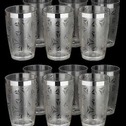 (Pack of 12) 100% Unbreakable Curved Shape Prism Pattern Water Juice Drinking Glasses Glass Set Water/Juice Glass-image-21
