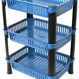 3 {Layer} Kitchen Storage Racks and Shelves(3 Layer,BLUE(NAVY BLUE)Color) Plastic Kitchen Trolley-image-99