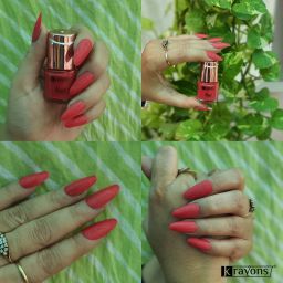 krayons Ultra Smooth Matte Liquid Lip Color, Wow Pink, 5ml And Color Me Crazy Coat Nail Enamel, Sheer Pink, 8ml, Combo (Pack of 2) image 5