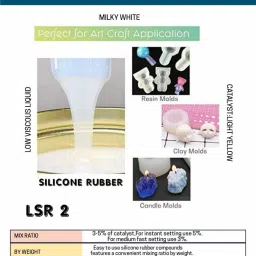 siloczest LSR2 Slow Liquid Silicone Rubber for Resin Art Craft,Clay Mold Making & POP(1kg) image 4