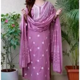 Embroidered Kurta, Trouser/Pant & Dupatta Set-image-9