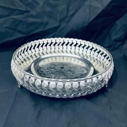 German Silver Tray Gift for Diwali, Anniversary, Birthday (10 inch) Round Tray-43