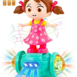 Musical Fashion Girl Dancing Toy With 360 Degree Rotating Universal Wheel-picture-2