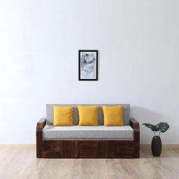 woodsworth from pepperfry Bergen Sheesham Wood Pull Out 3 Seater Sofa Cum Bed In Scratch Resistant Provincial Teak Finish-picture-27