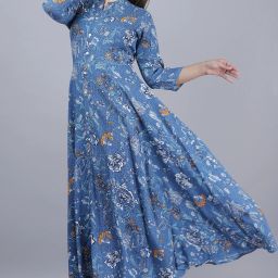 Women Gown Blue Maxi/Full Length Dress-image-133