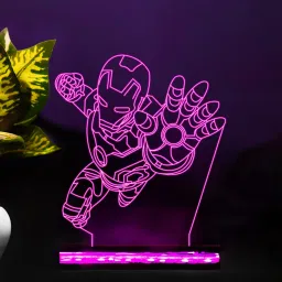 starlaser Iron Man 3D Night lamp with 16 Color Changing Light and Remote Control Desk Table lamp Gift for Birthday Table Lamp image 4