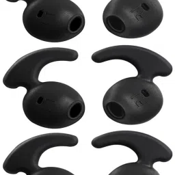 YTM 10 Pcs (5 Pair) S7 Earbuds Anti-Slip Silicone Replacement Ear Tips In The Ear Headphone CushionÂ Â (Pack of 10, Black) In The Ear Headphone Cushion-image-34