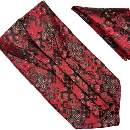 VOICI Mens Ascot Necktie and Pocket Square Cravat-picture-27
