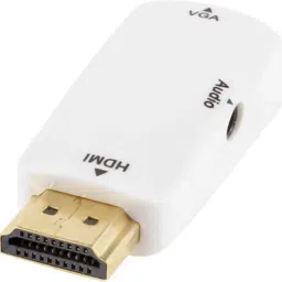 microware HDMI Cable 0.254 m HDMI to VGA Converter With 3.5mm Audio for HDTV, Monitor and Projector-26