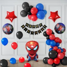 Spiderman Theme Birthday Decoration Items Kit for Boys-23