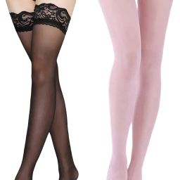 neska moda Women, Girls Lace Top Stockings-picture-20