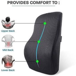 Orthopedic Back Rest Cushion For Chair & Car Seat, Memory Foam Back and Spine Protector-image-32