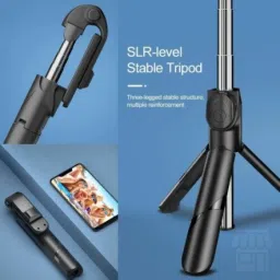 ftcome New XT-02 Portable Aluminium Alloy Leg Extendable Stand High Quality Load Capacity 2 In 1 Mini Cellphone Selfie Stick Tabletop Tripod With Mini Bluetooth Remote Control for Android & IOS Phones Tripod Tripod, Tripod Kit, Monopod, Monopod Kit, Tripod Ball Head, Tripod Bracket, Tripod Clamp image 4