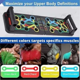 shopeleven 14-in-one ABS plastic Push Up Board Multifunctional Colour Coded Foldable Multi-training Bar image 3