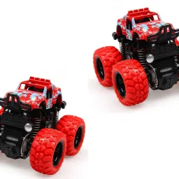 4x4 Stunt Monster Trucks for Kids|Push and Go Friction Powered Stunt Cars|199-18