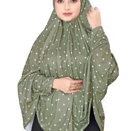 Polka Print Polyester Women Green Fancy Scarf-image-31