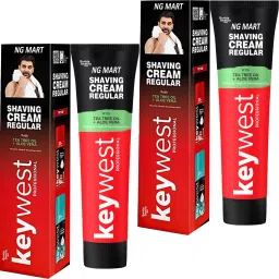 KEYWEST SHAVING CREAM RGULAR FOR INSTANT CLEAN & SMOOTH SKIN PAK OF - 120g x 2-14