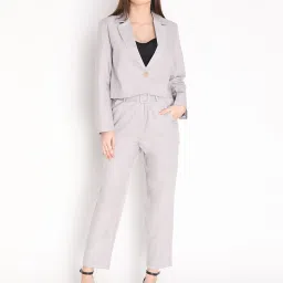 Women SingleBreasted Solid Suit-image-28