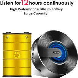 Plaxonic Sound Drum With Rich Bass,12Hrs Playtime, Portable Bluetooth Speaker ,RGB Light with Google Assistant Smart Speaker image 5