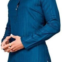 Men Solid Cotton Blend Straight Kurta-image-87