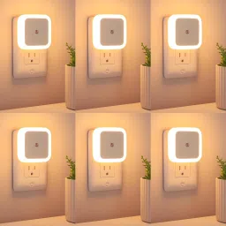 VRPRIME Night Lamp Sensor Light for Bedroom Bed Side Home |Smart Automatic LED Pack of 6 Smart Sensor Light-0