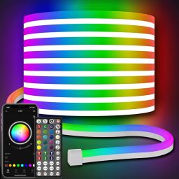 AQUABUCKET Multi Colour Neon Rope Light, Waterproof Outdoor Flexible Light with Connector, Light Strip-image-74