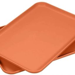 serving tray for coffee table, kitchen, party (31CM, Orange, Pack of 2) Tray-24